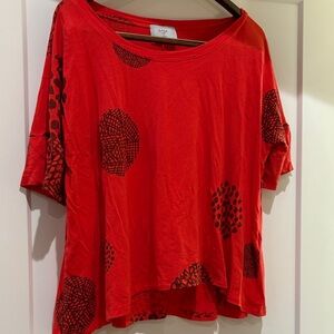 Chalet Vibrant Red and Black Graphic Short Sleeve Tee